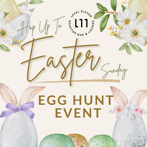 A poster for an Easter Sunday Egg Hunt event at 