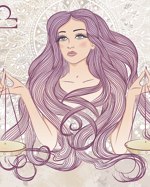 Illustration of the sign of Libra.