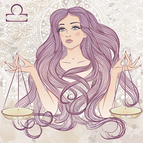 Illustration of the sign of Libra.